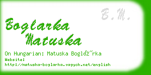 boglarka matuska business card